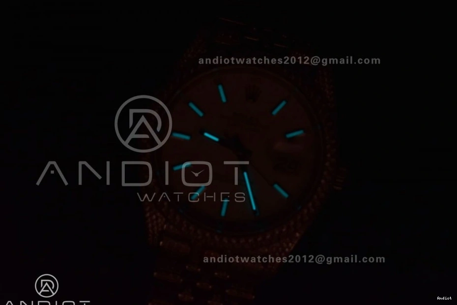 41mm Stick JDF Markers Best Version Blue DateJust Diamond 1124